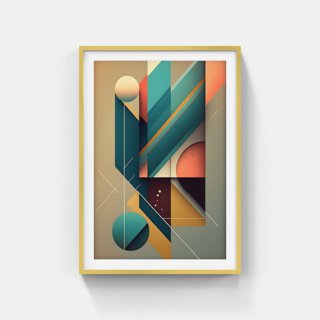 Symmetric Echoes: Abstract Harmony in Color Wall Art