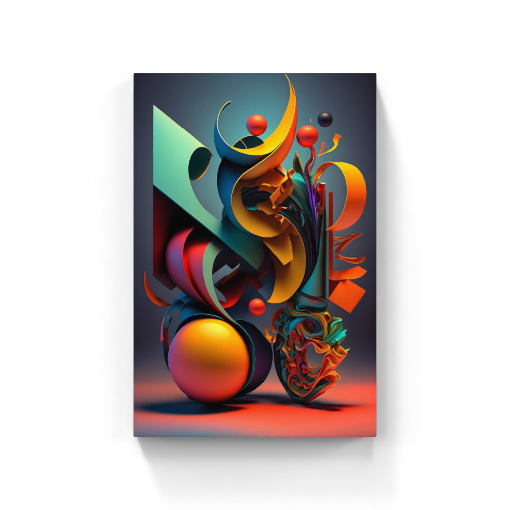 Abstract Colorful Geometries: A Fusion of Artistic Forms Wall Art