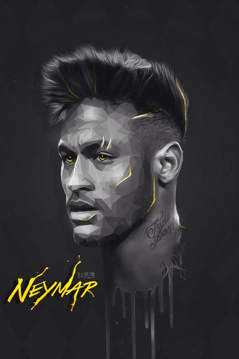 The Flair of Neymar: A Portrait in Passion Wall Art