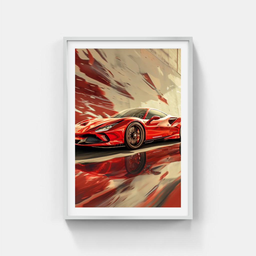 Red Race Car Wall Art Canvas,Home Decor Prints, Art Wall Pictures