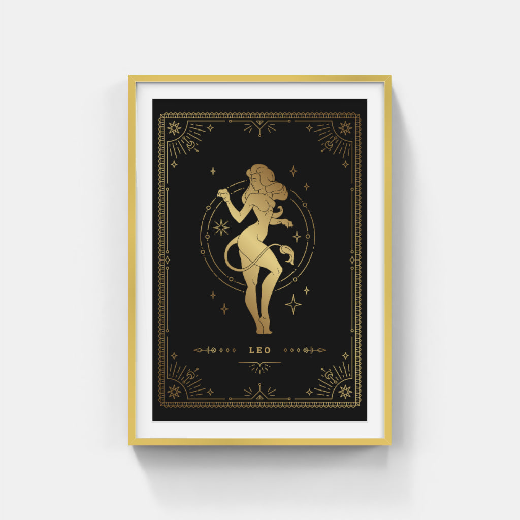 Golden Leo: Regal Roar in Radiance Wall Art