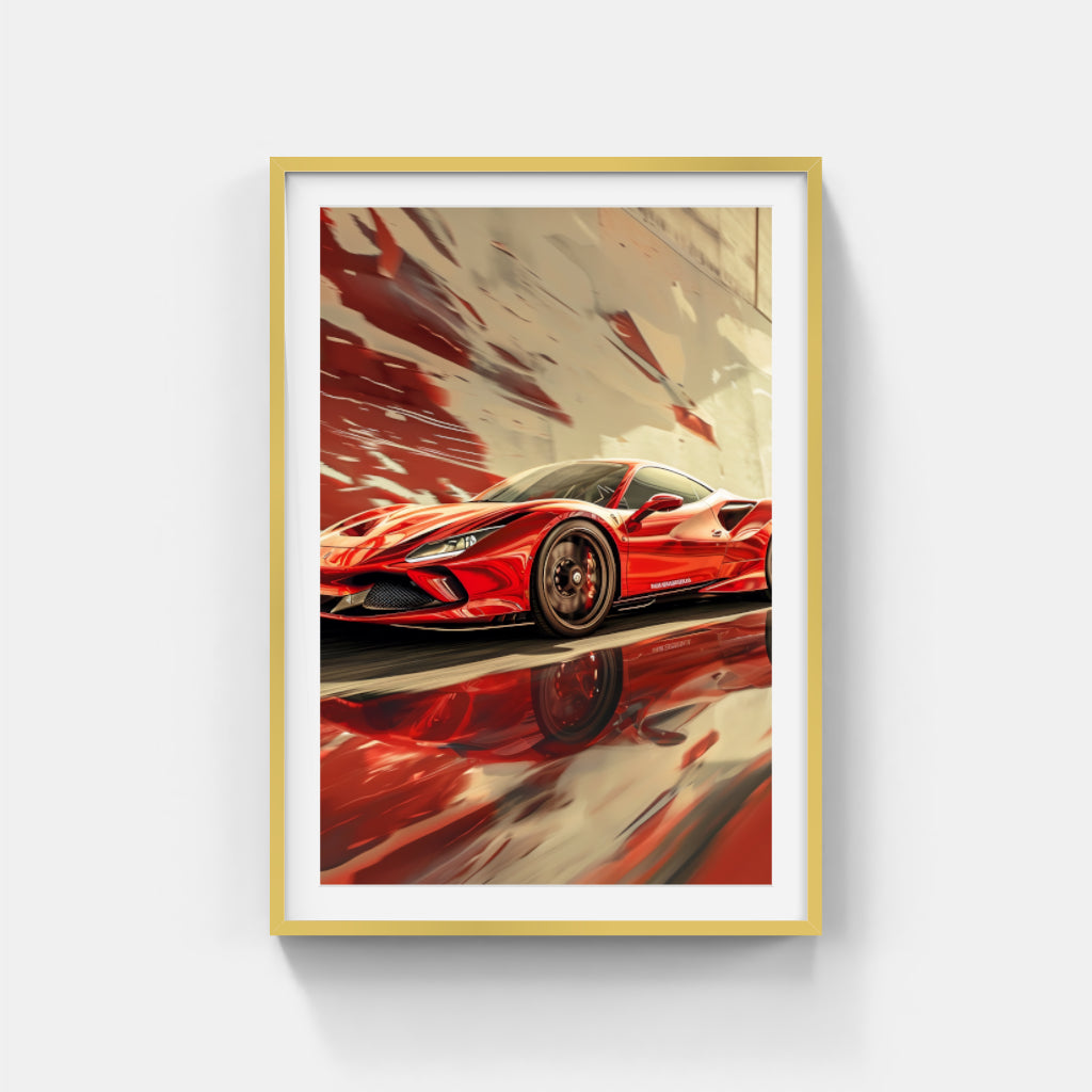 Red Race Car Wall Art Canvas,Home Decor Prints, Art Wall Pictures