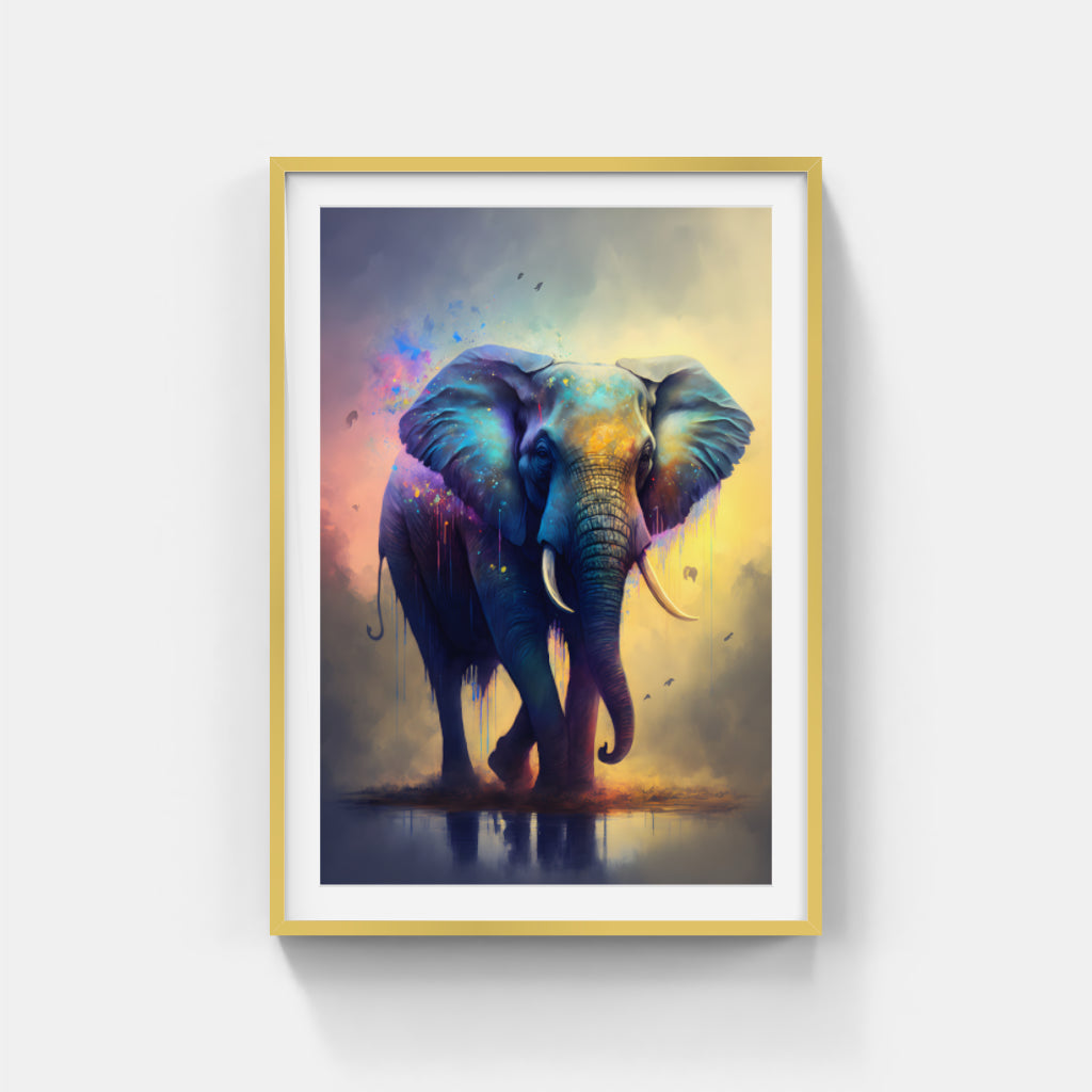 Festival Parade: The Elephants in Vibrant Splendor Wall Art