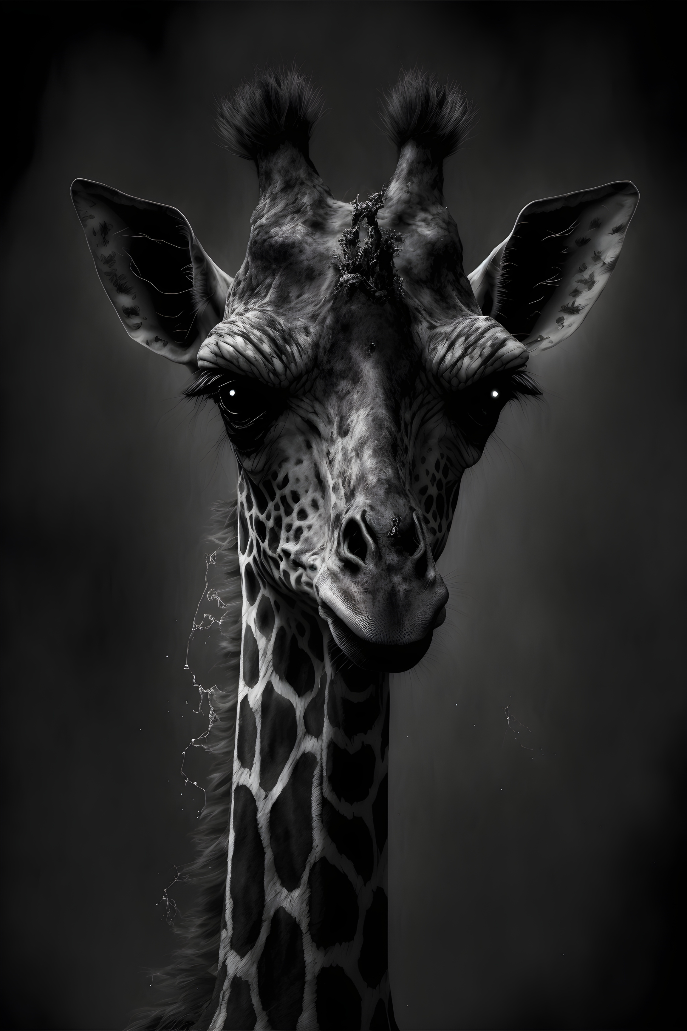 Elegant Heights: The Graceful Giraffe Wall Art