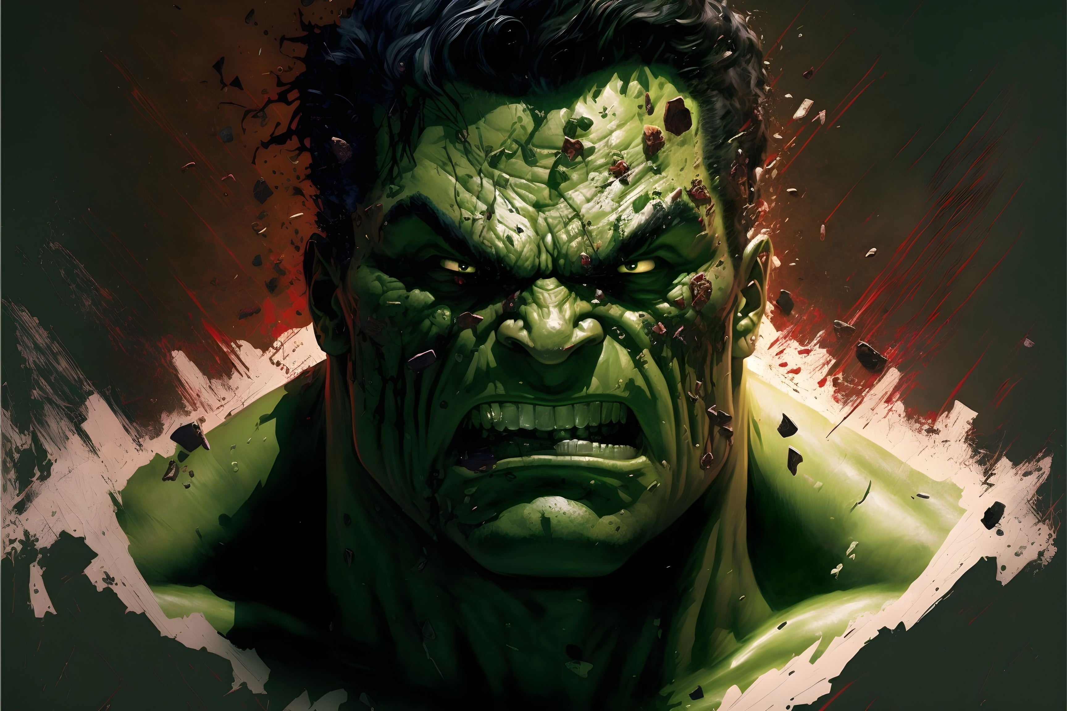 Raging Hulk: Unleashing Fury Wall Art