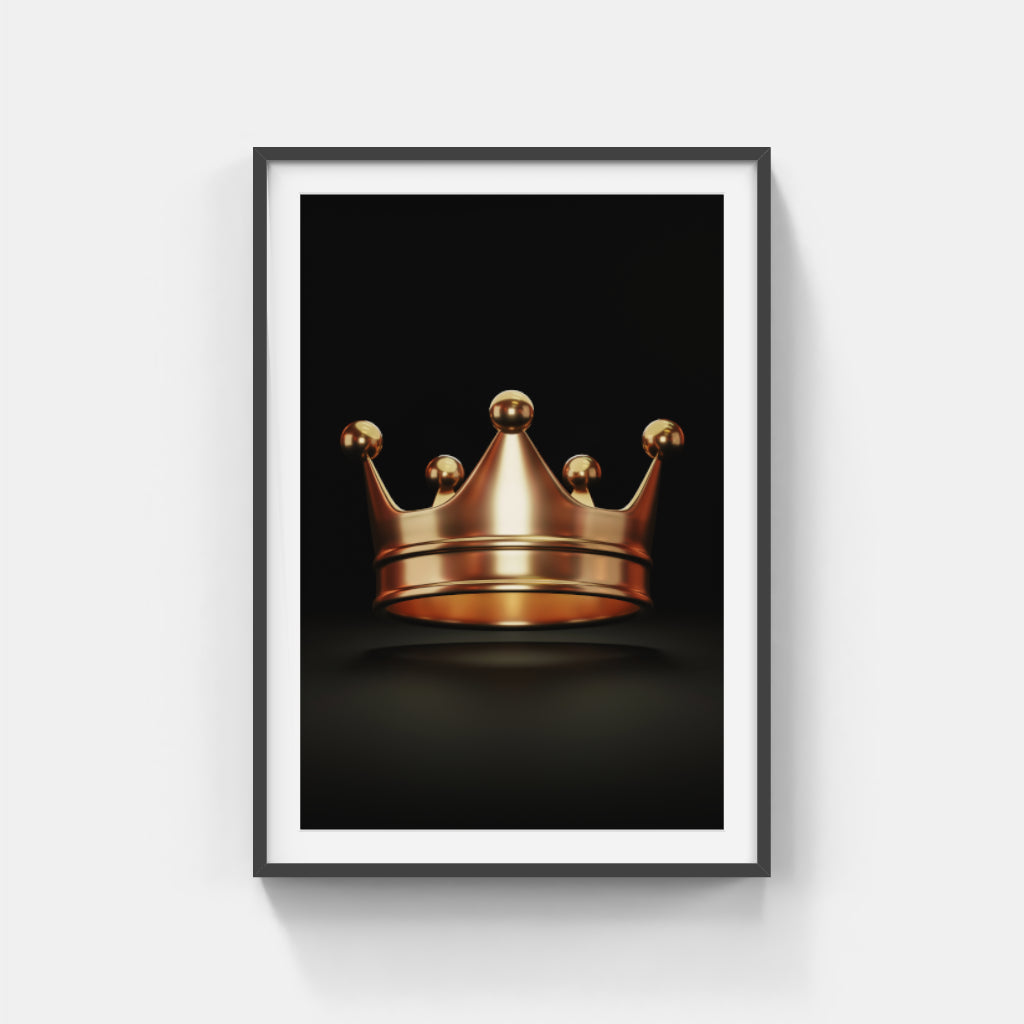 Golden Crown Wall Art Canvas Home Decor Prints Art Wall Pictures