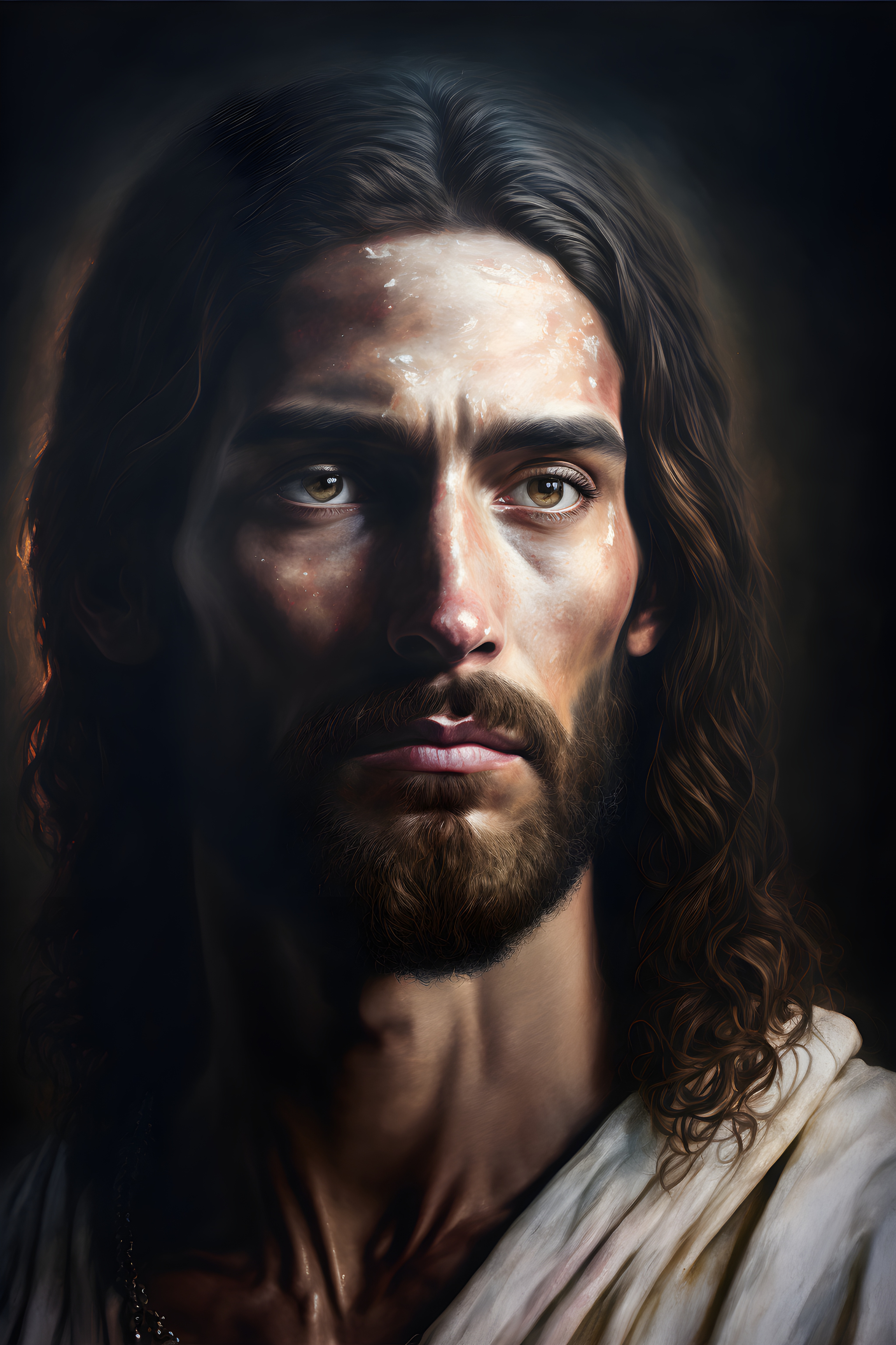 Divine Grace: The Radiant Portrait of Jesus Wall Art