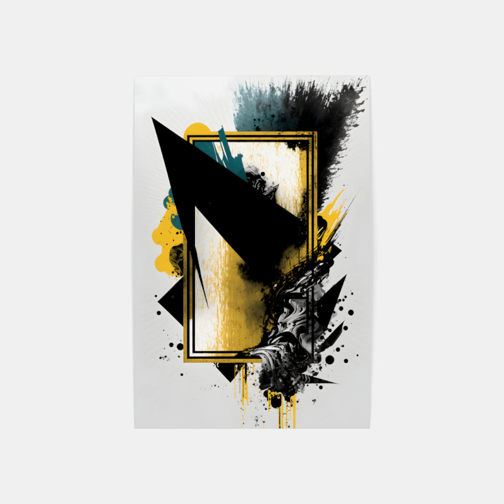 Midnight Gold: An Abstract Fusion Wall Art