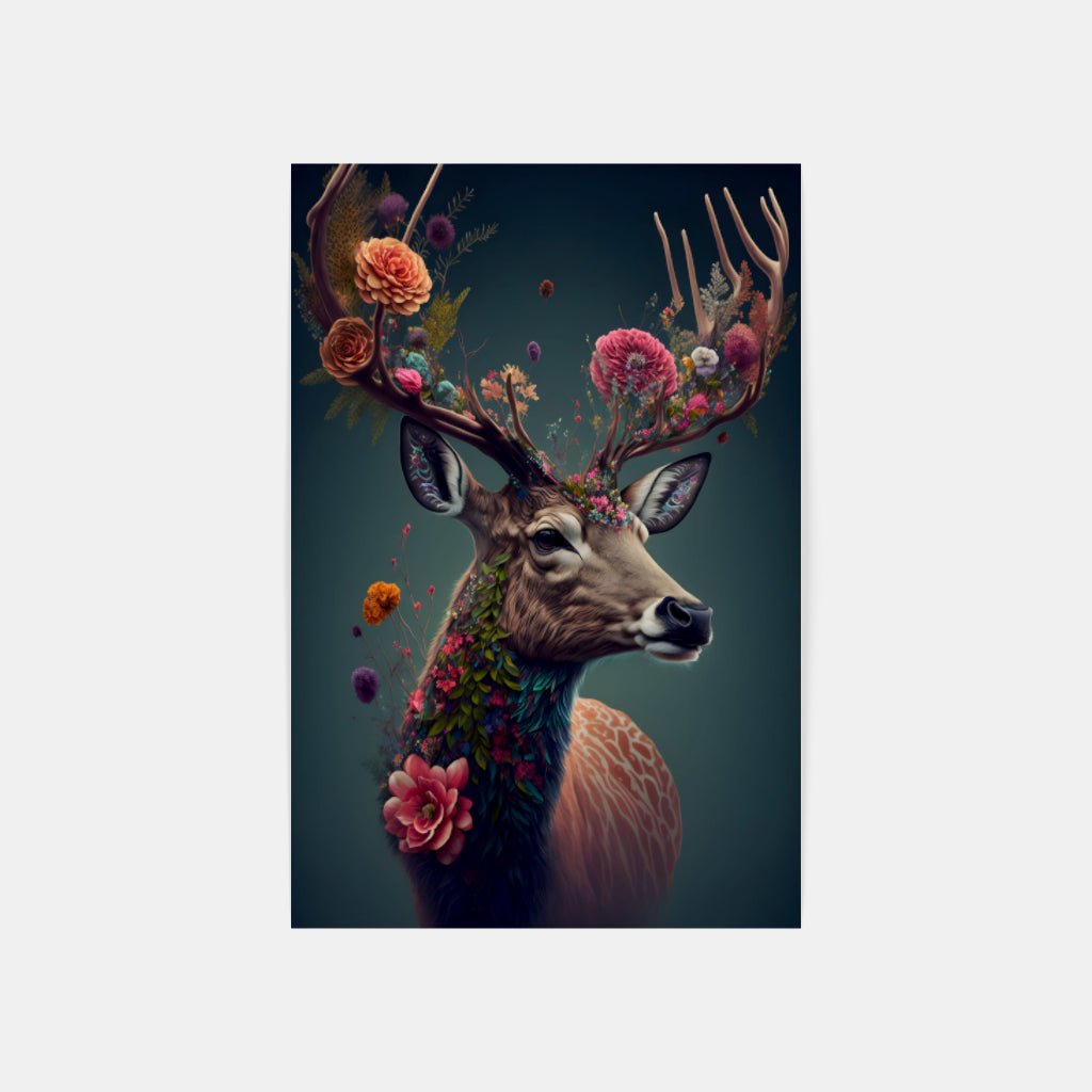 Graceful Gazelle Amongst Wildflowers Wall Art