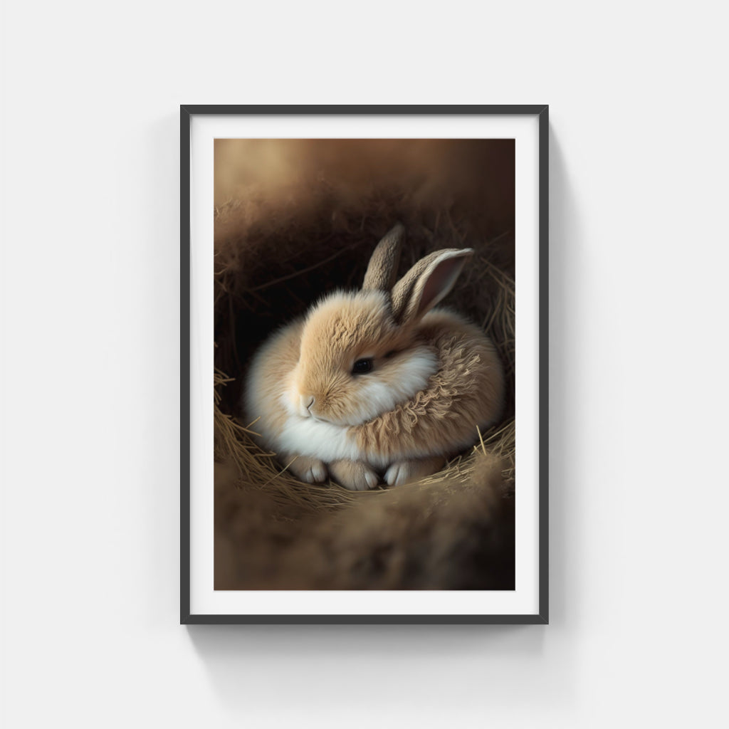 Whiskers and Flop: Bunny Portrait Wall Art