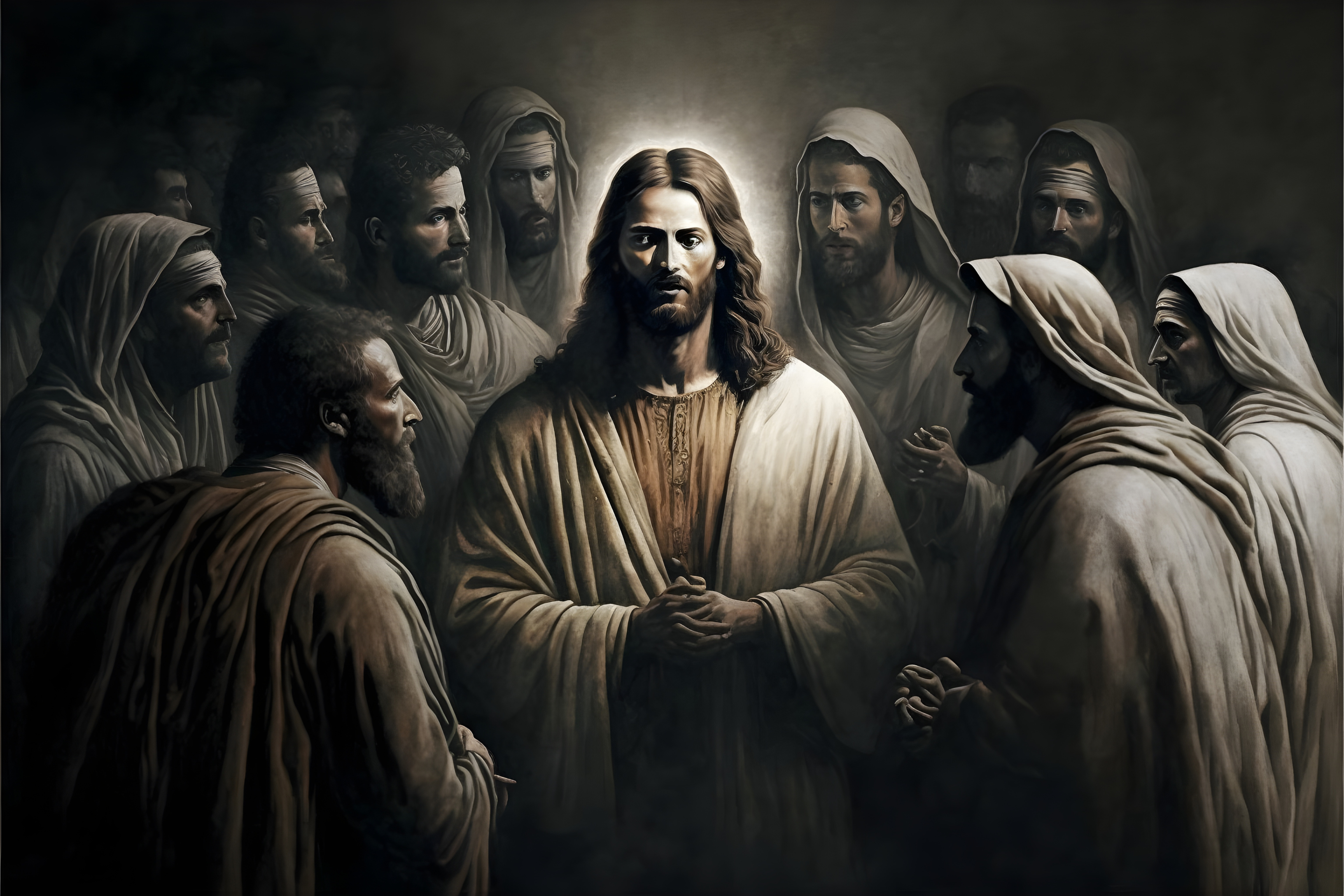 Divine Fellowship: Jesus and His Disciples Wall Art