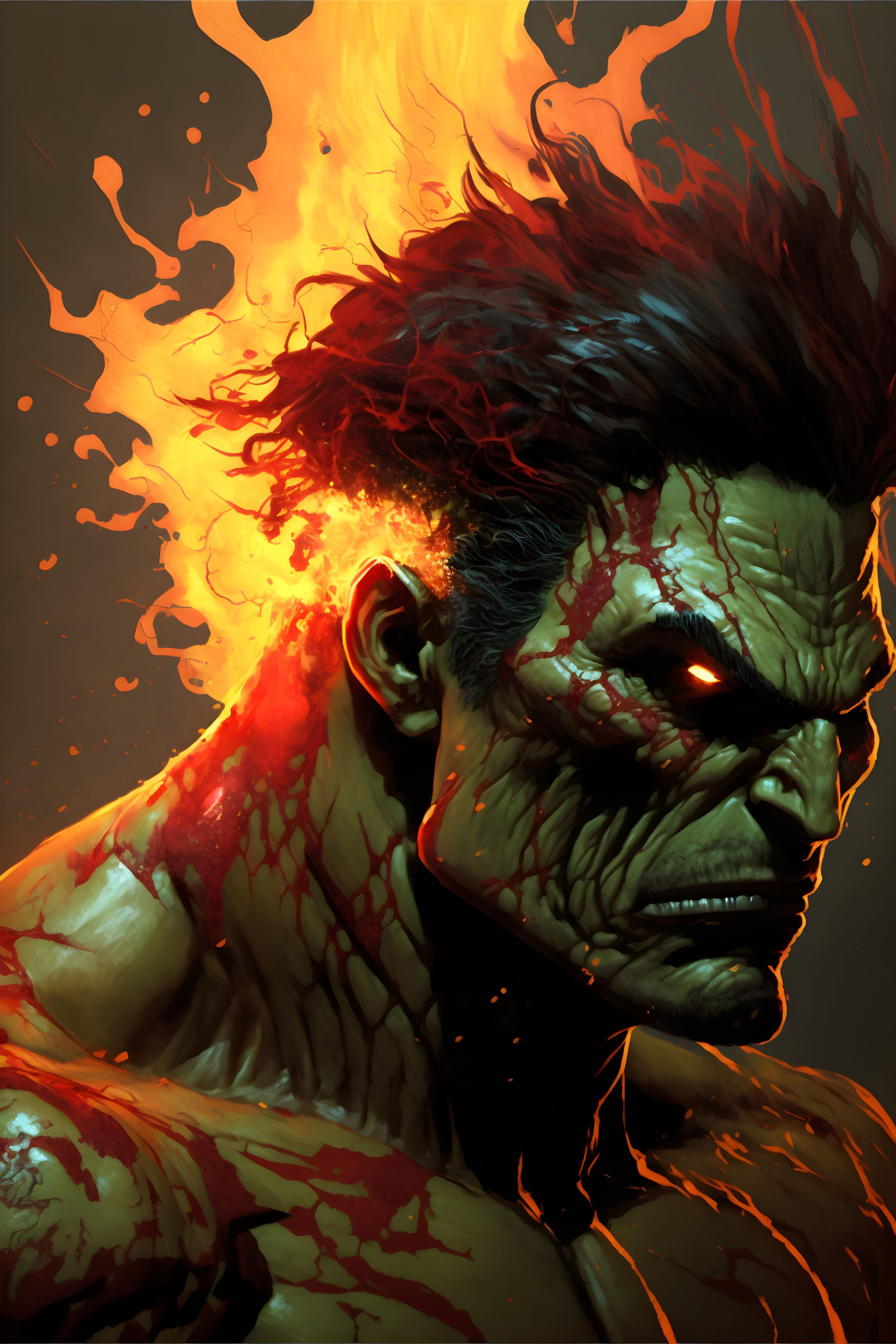 Hulk's Fury: Firestorm of Anger Wall Art