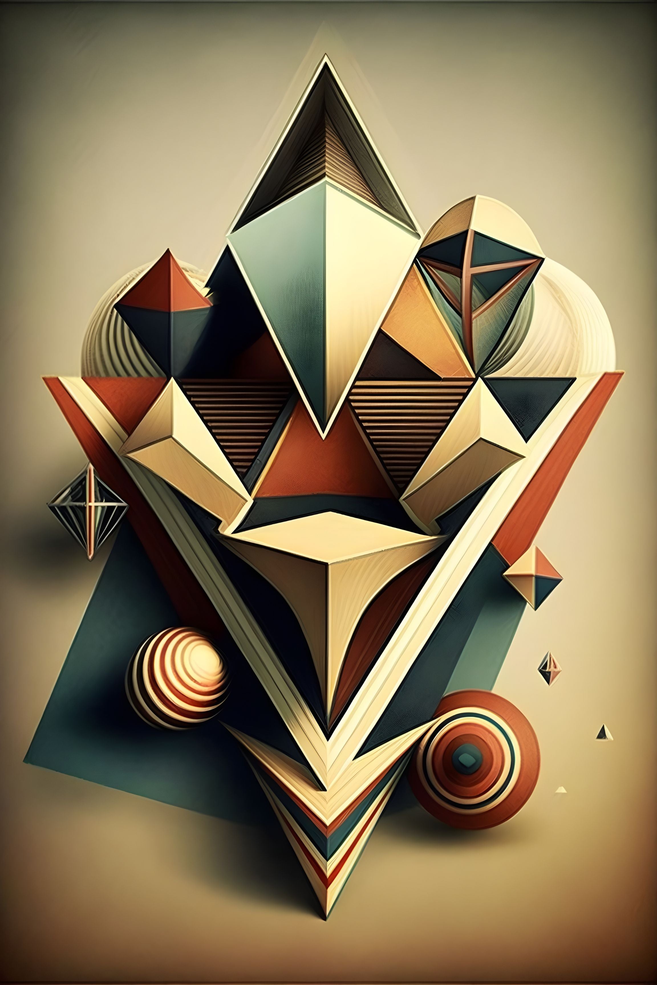 Abstract Geometries: Exploring Shape, Form, and Color Wall Art