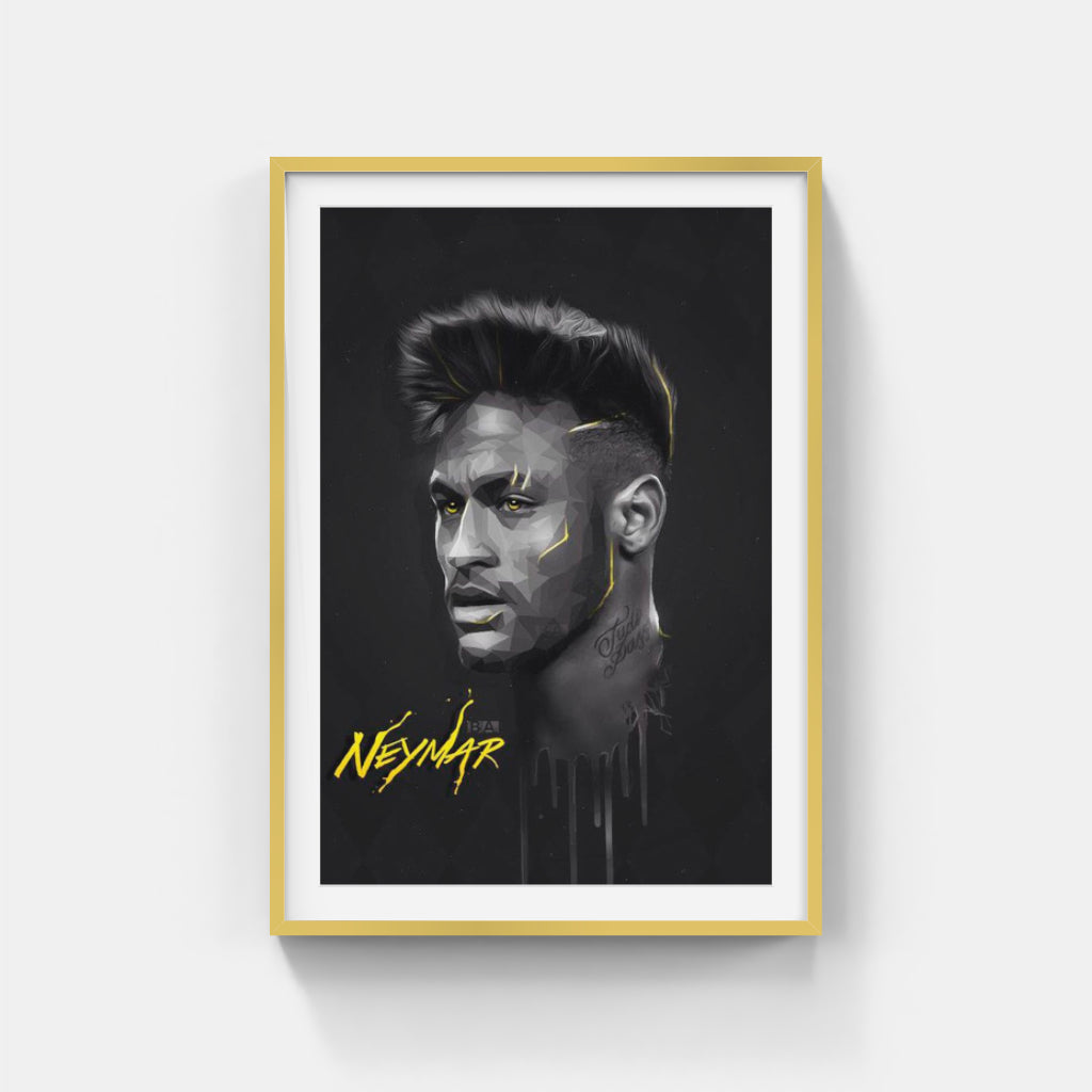 The Flair of Neymar: A Portrait in Passion Wall Art