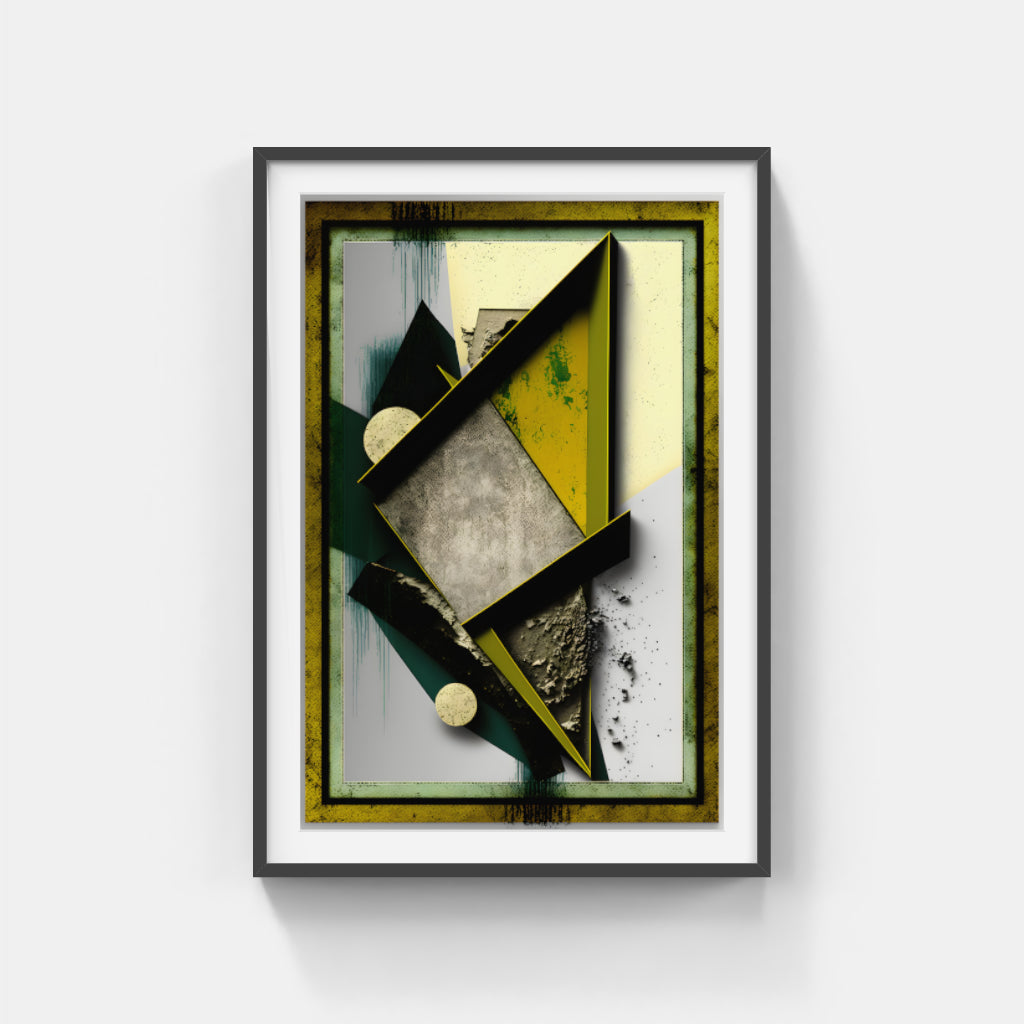 Triangular Tapestry: Abstract Shapes Wall Art