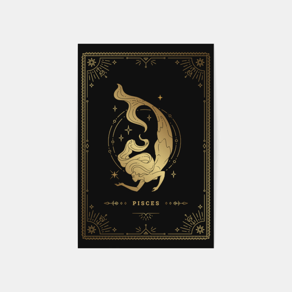 Golden Pisces: Dreamy Depths and Cosmic Flow Wall Art