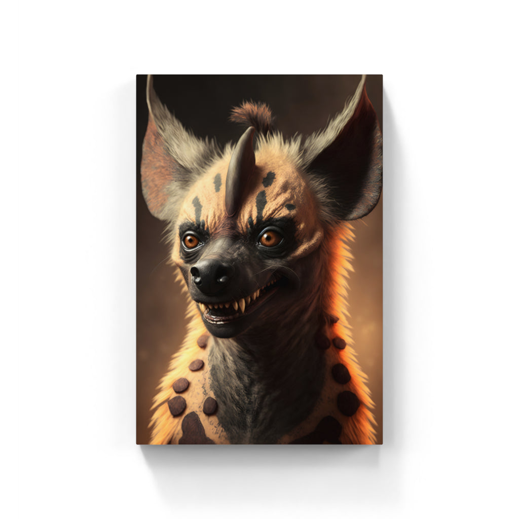 Sinister Grin: The Menacing Hyena Wall Art