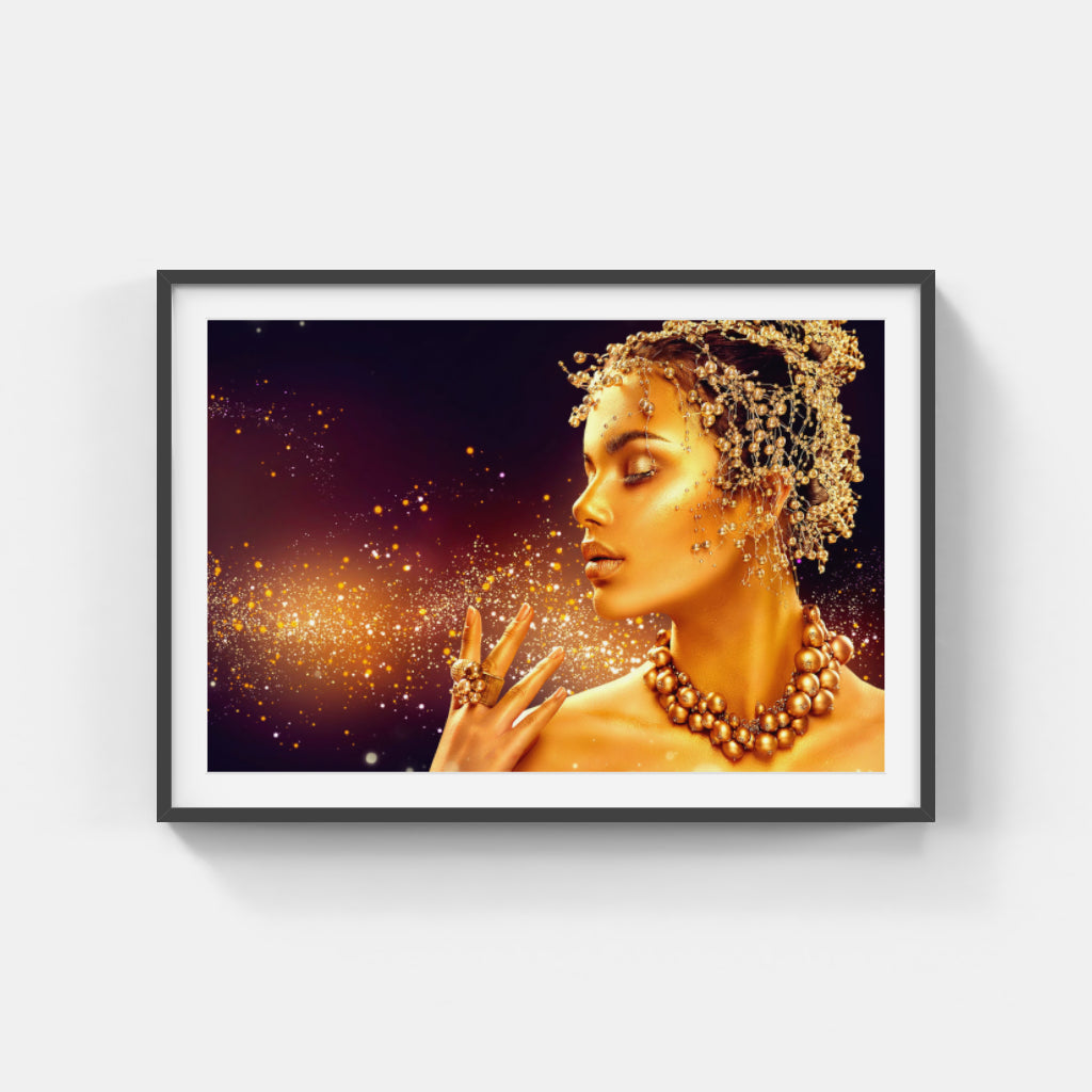 Golden Muse: Radiance and Grace Wall Art