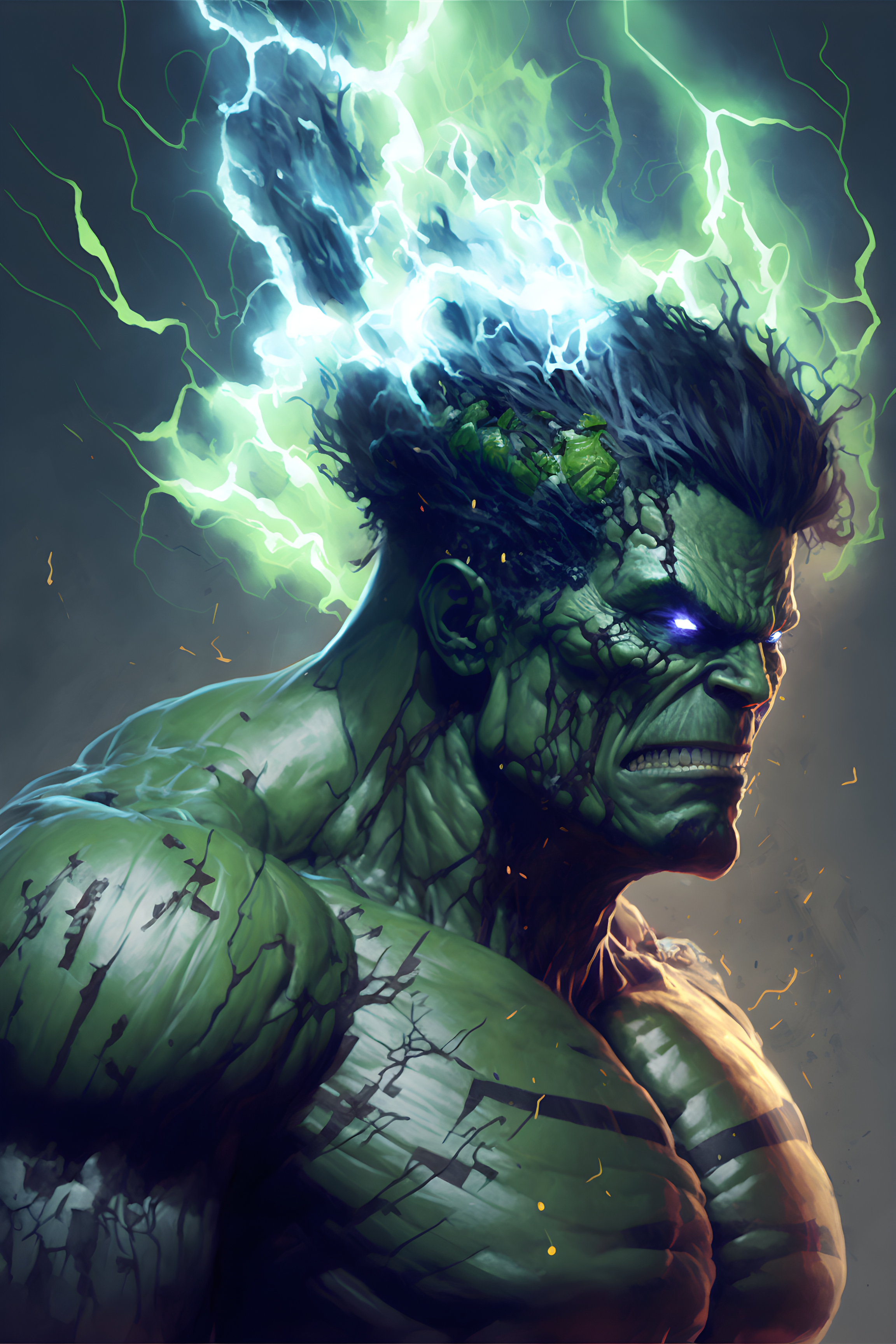 Fury Unleashed: Hulk’s Fiery Rage Wall Art