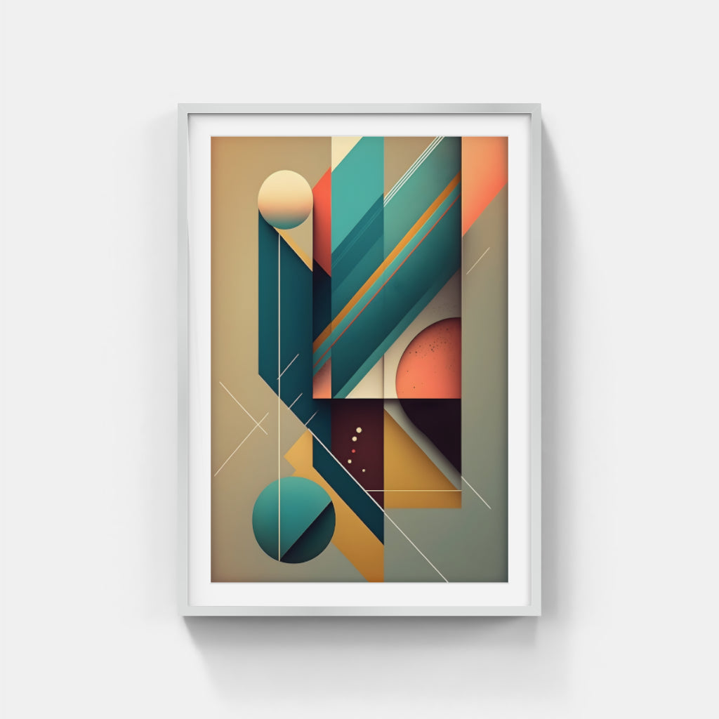 Symmetric Echoes: Abstract Harmony in Color Wall Art