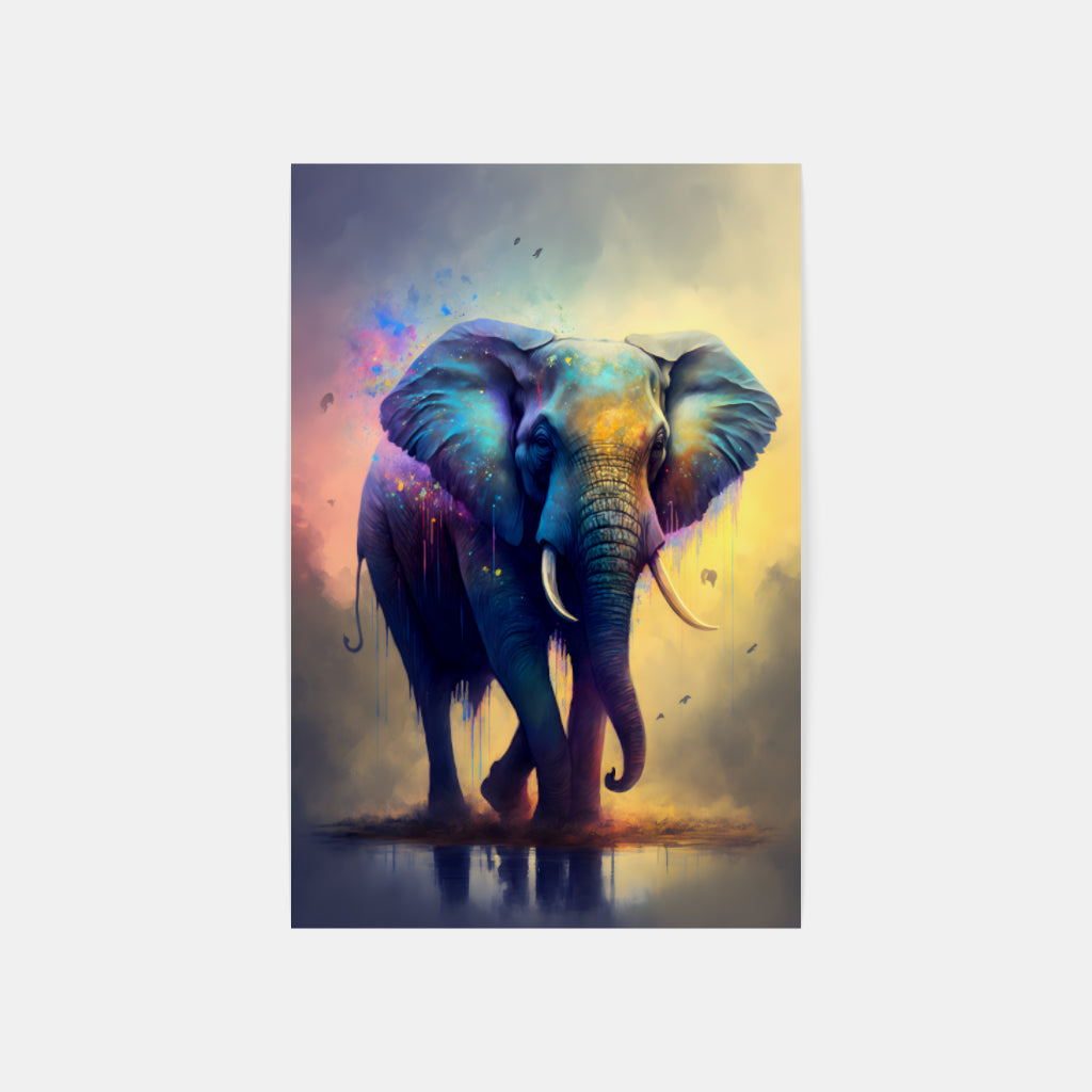 Festival Parade: The Elephants in Vibrant Splendor Wall Art