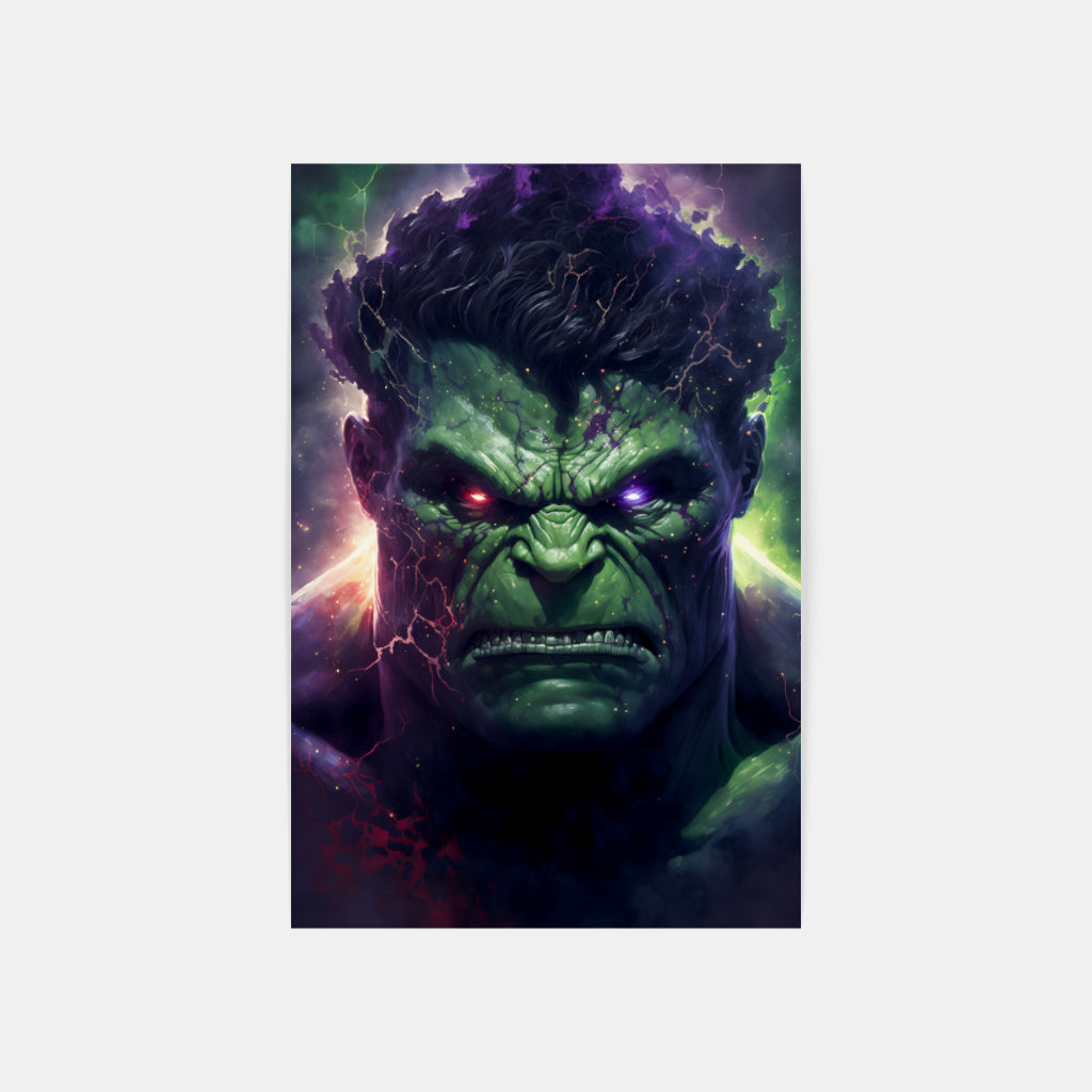 Fury Unleashed: Hulk’s Intense Expression Wall Art