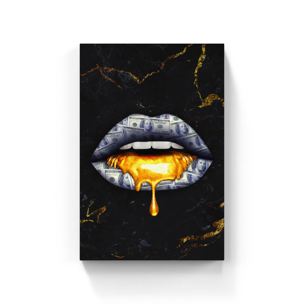 Luxurious Lips: The Currency of Glamour Wall Art