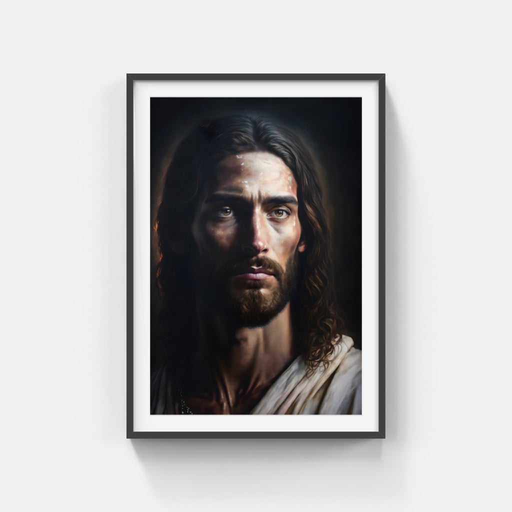 Divine Grace: The Radiant Portrait of Jesus Wall Art