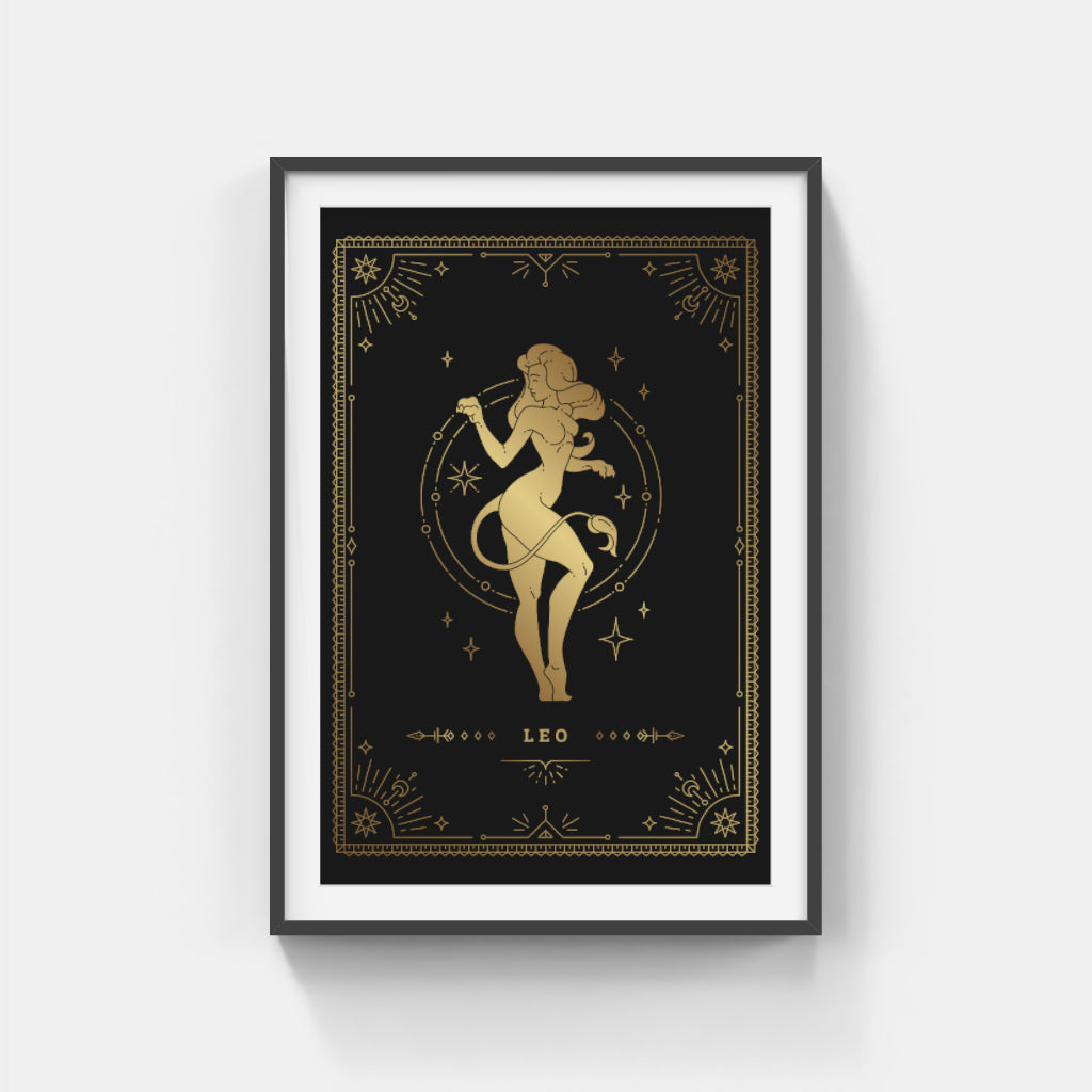 Golden Leo: Regal Roar in Radiance Wall Art