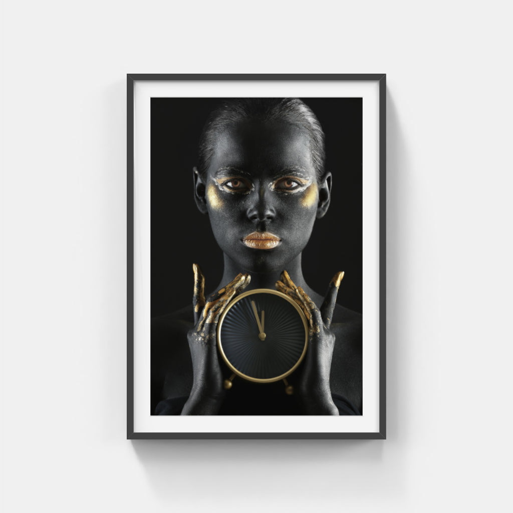 Timeless Beauty: Gold-Accent Elegance Wall Art