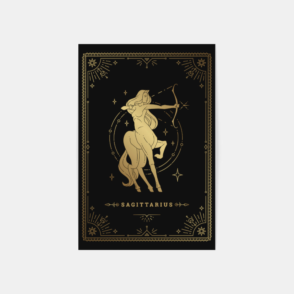 Golden Sagittarius: Archer's Radiance and Adventure Wall Art Canvas Home Decor Prints Art Wall Pictures