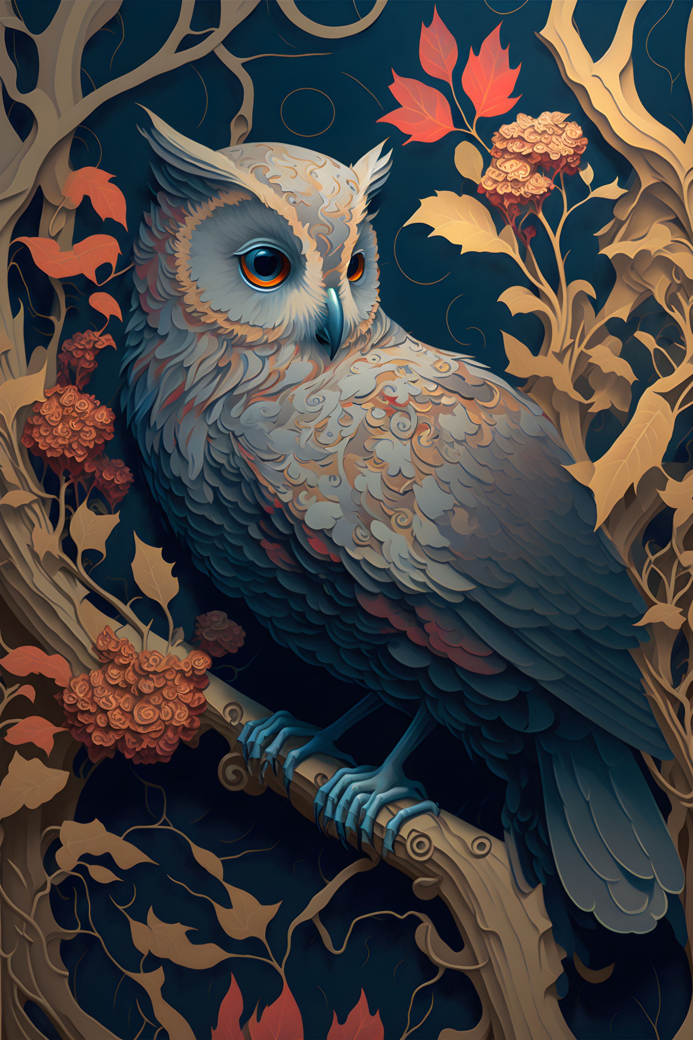 Majestic Owl: A Wise Sentinel Wall Art