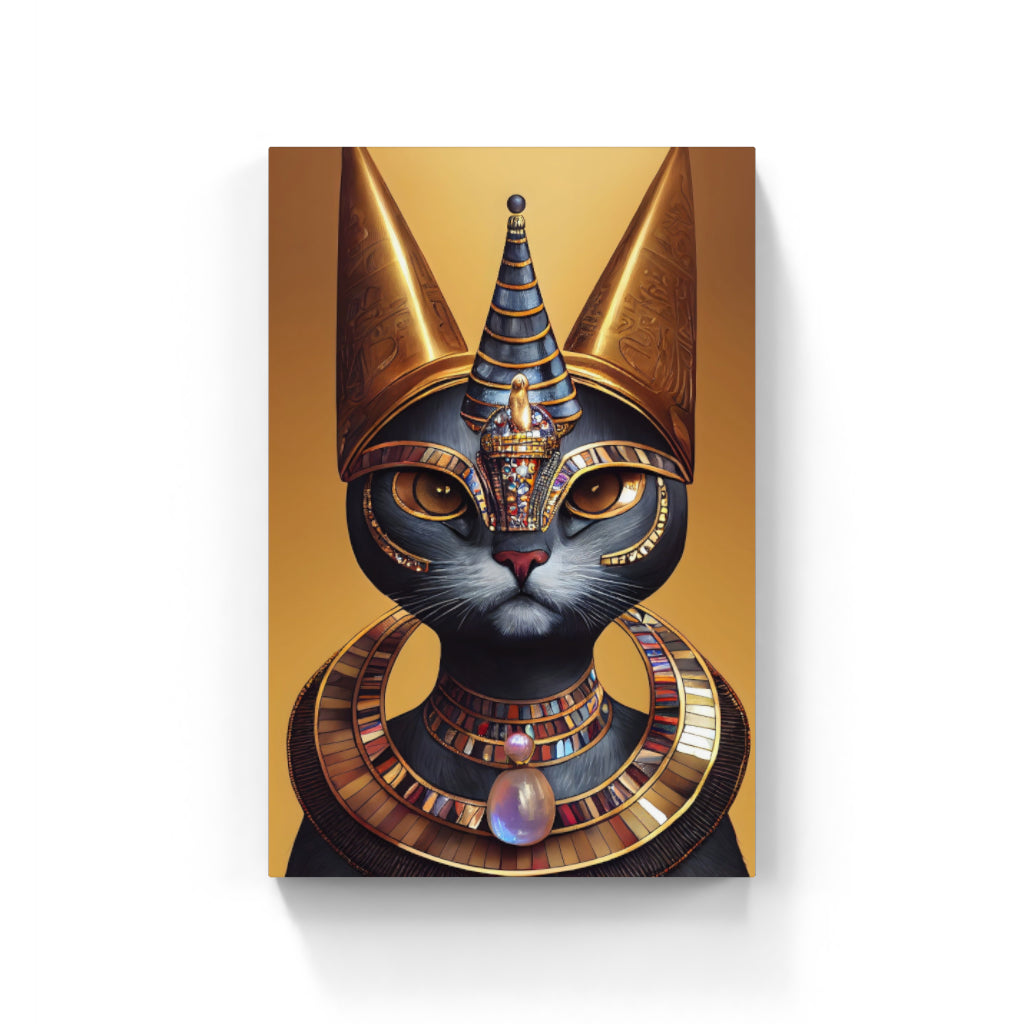 Pharaoh's Feline: Cat Portrait with a Royal Twist Wall Art