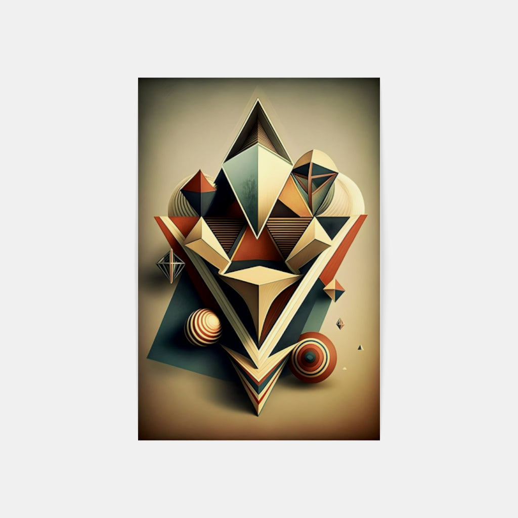 Abstract Geometries: Exploring Shape, Form, and Color Wall Art