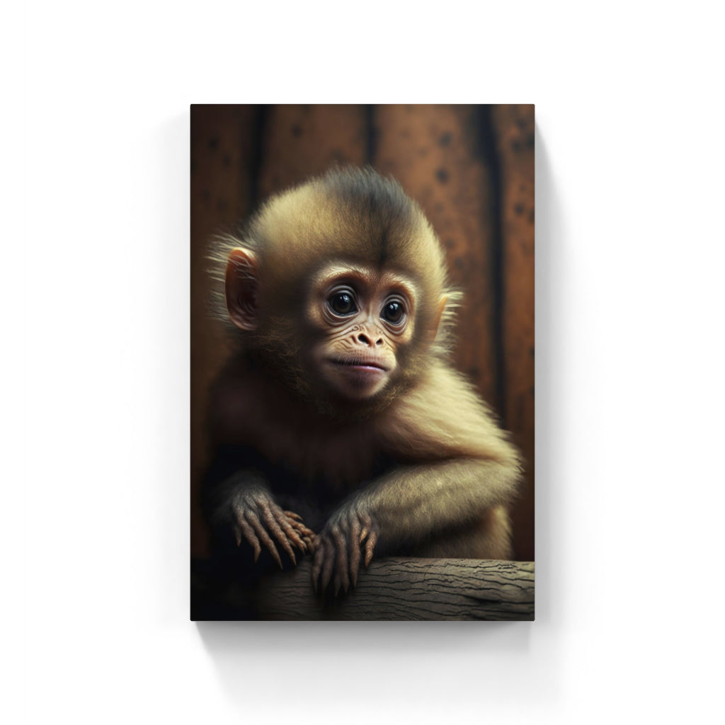 Chimpanzee Charm: Portrait of a Baby Wall Art