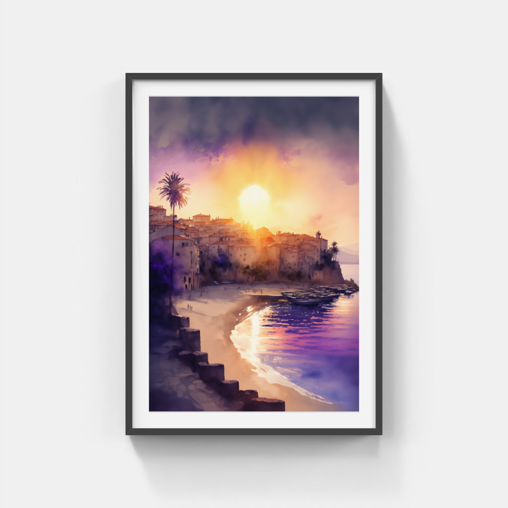 Beach City Sunset Wall Art Canvas Home Decor Prints Art Wall Pictures