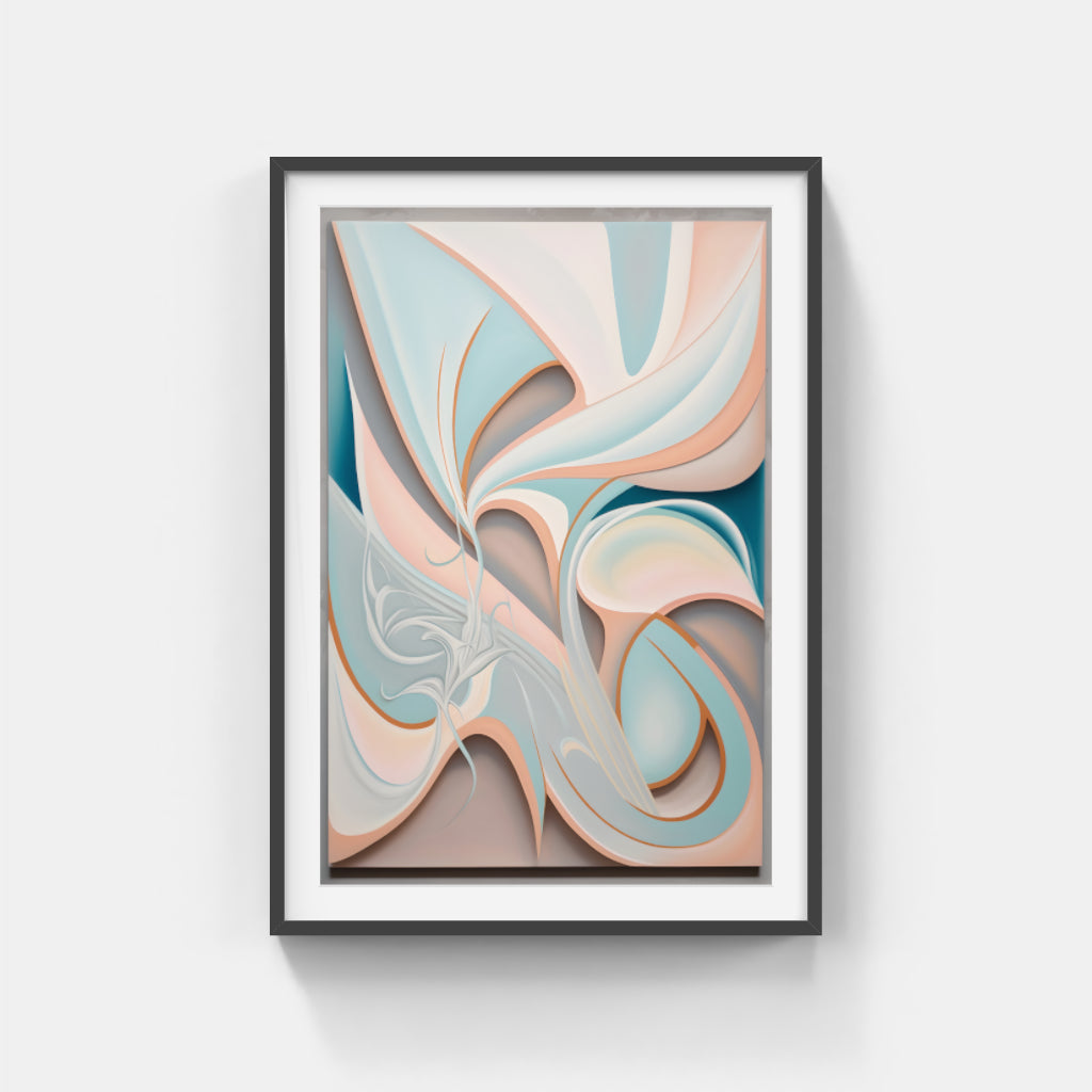 Reflected Realms: An Abstract Mirror Dance Wall Art