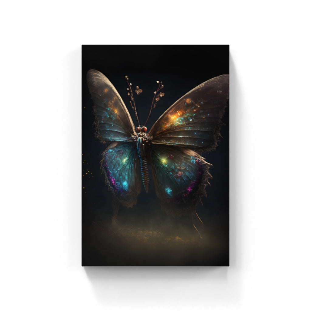 Illuminated Elegance: The Butterfly's Luminous Wings Wall Art