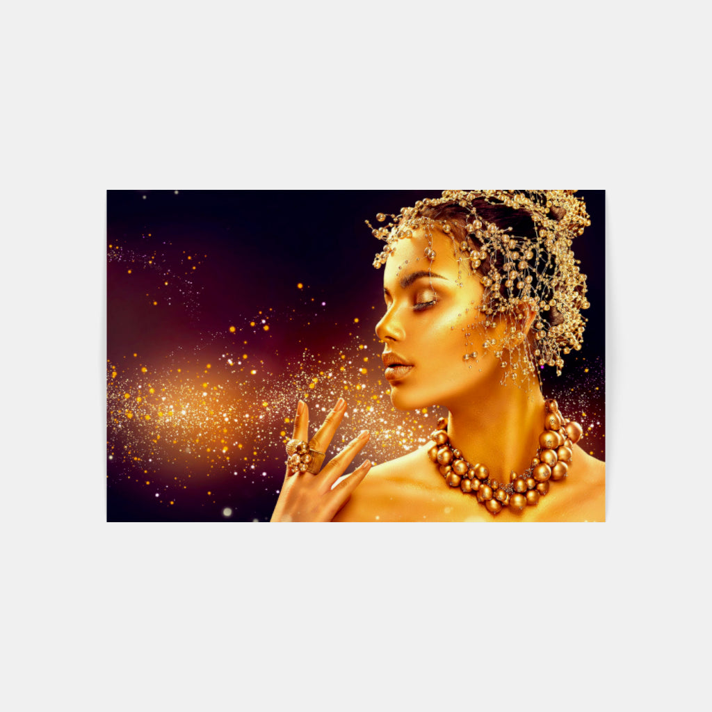 Golden Muse: Radiance and Grace Wall Art