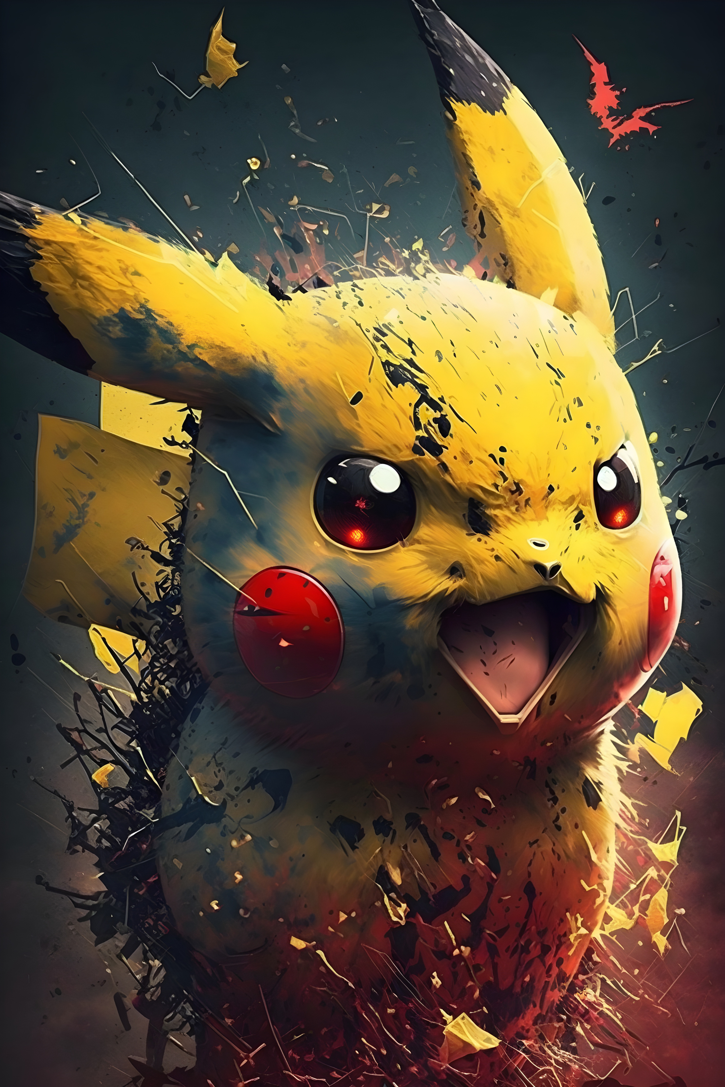 Electrifying Charm: Pikachu’s Playful Spark Wall Art