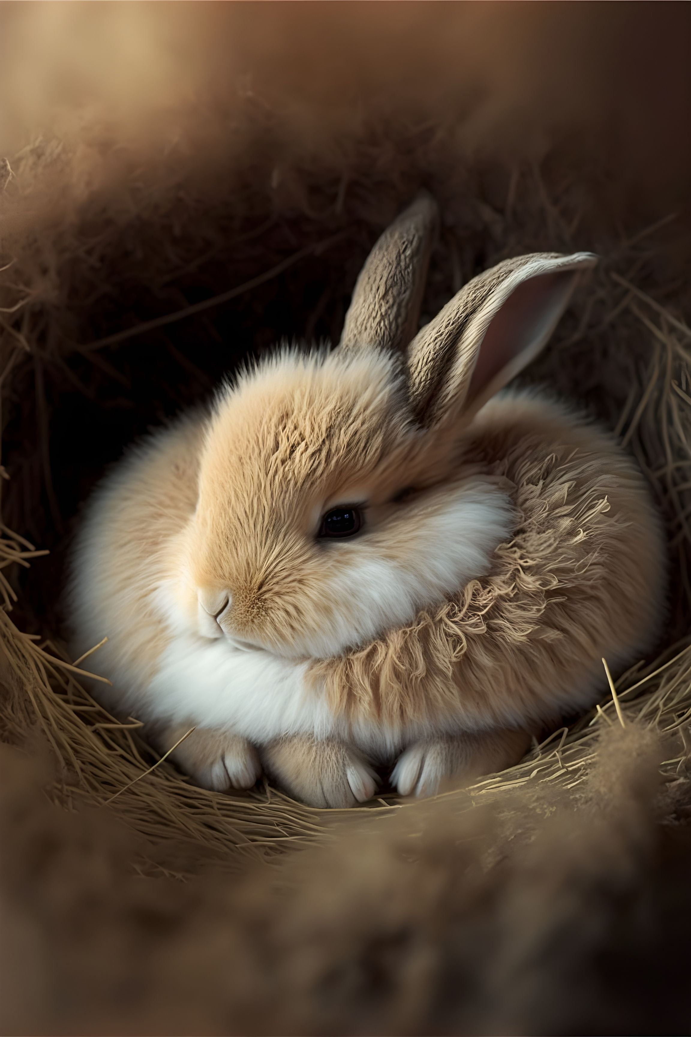 Whiskers and Flop: Bunny Portrait Wall Art