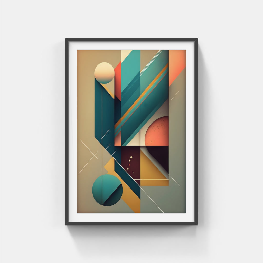 Symmetric Echoes: Abstract Harmony in Color Wall Art