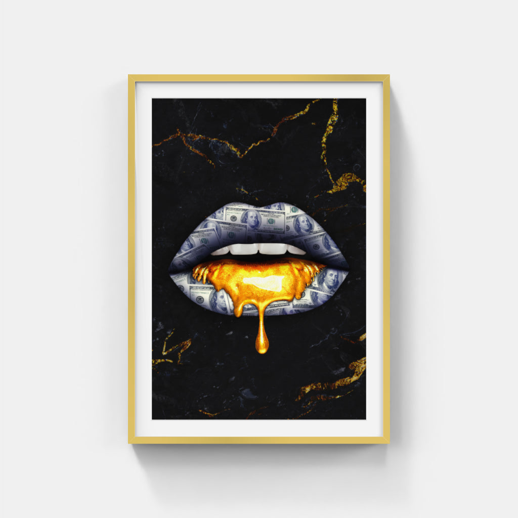 Luxurious Lips: The Currency of Glamour Wall Art