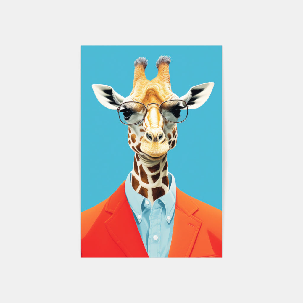 Casual Giraffe Portrait Wall Art Canvas,Home Decor Prints, Art Wall Pictures