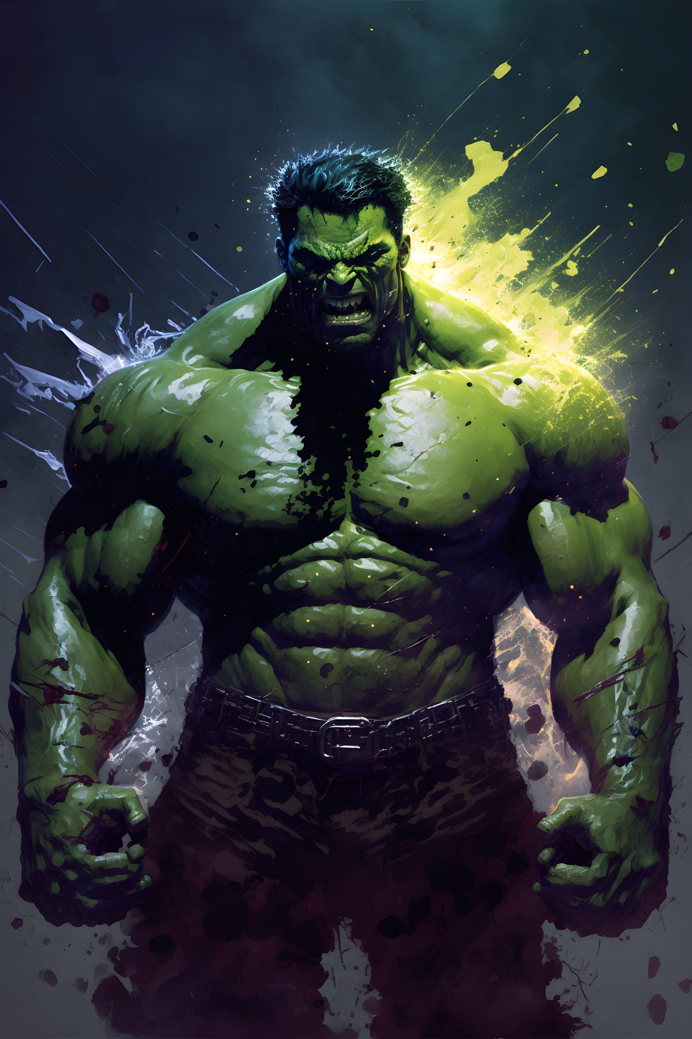 The Incredible Hulk: A Powerful Portrait Wall Art