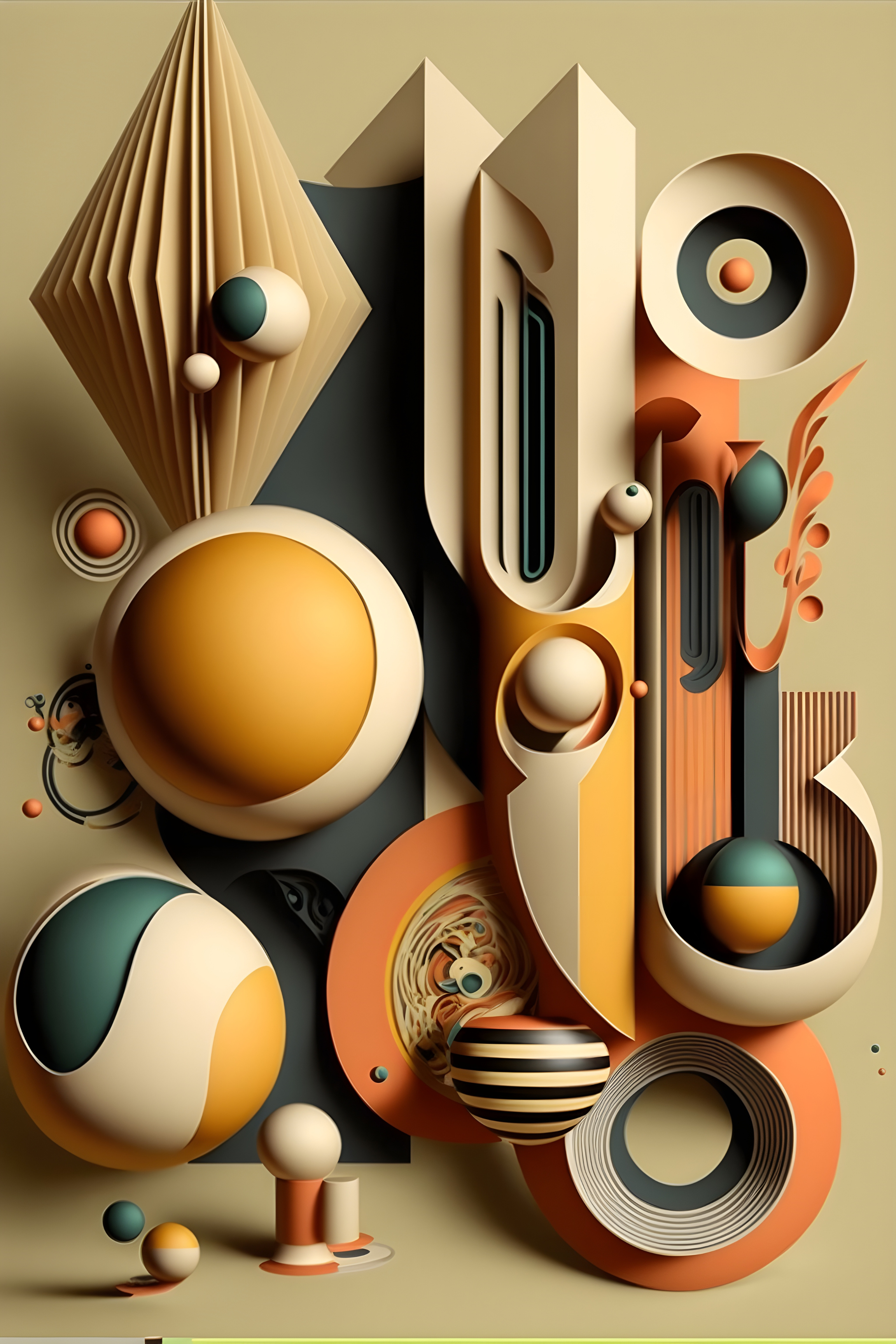 Abstract Dimensions: The Geometry of Shapes Wall Art