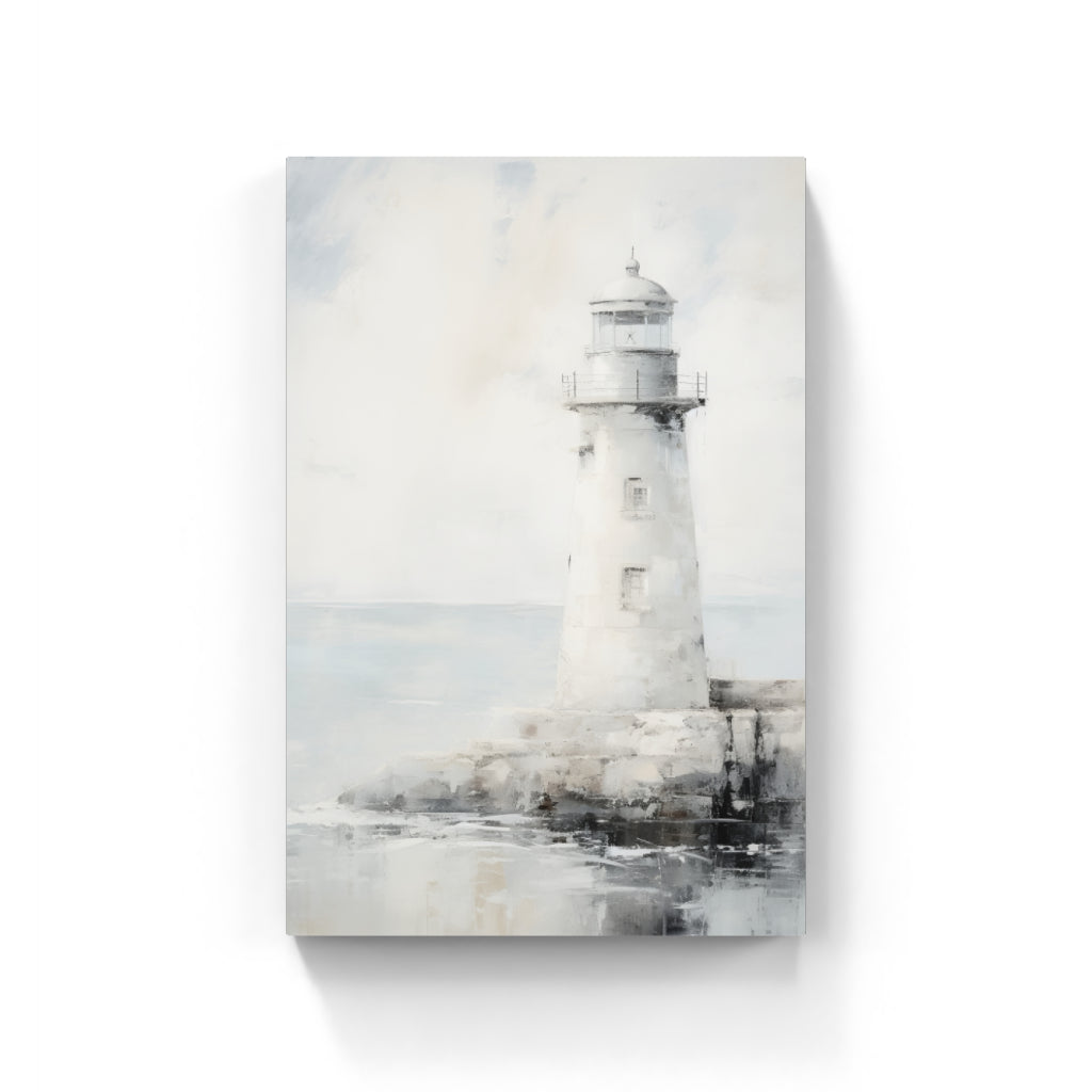 Lighthouse Black & White Wall Art Canvas,Home Decor Prints, Art Wall Pictures