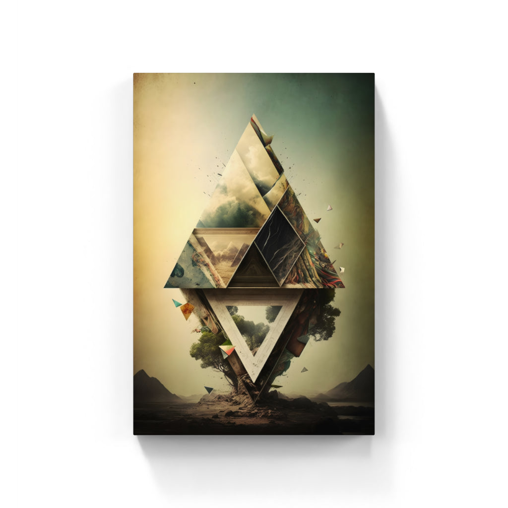 Triangular Mirror Reflections Wall Art Canvas Home Decor Prints Art Wall Pictures