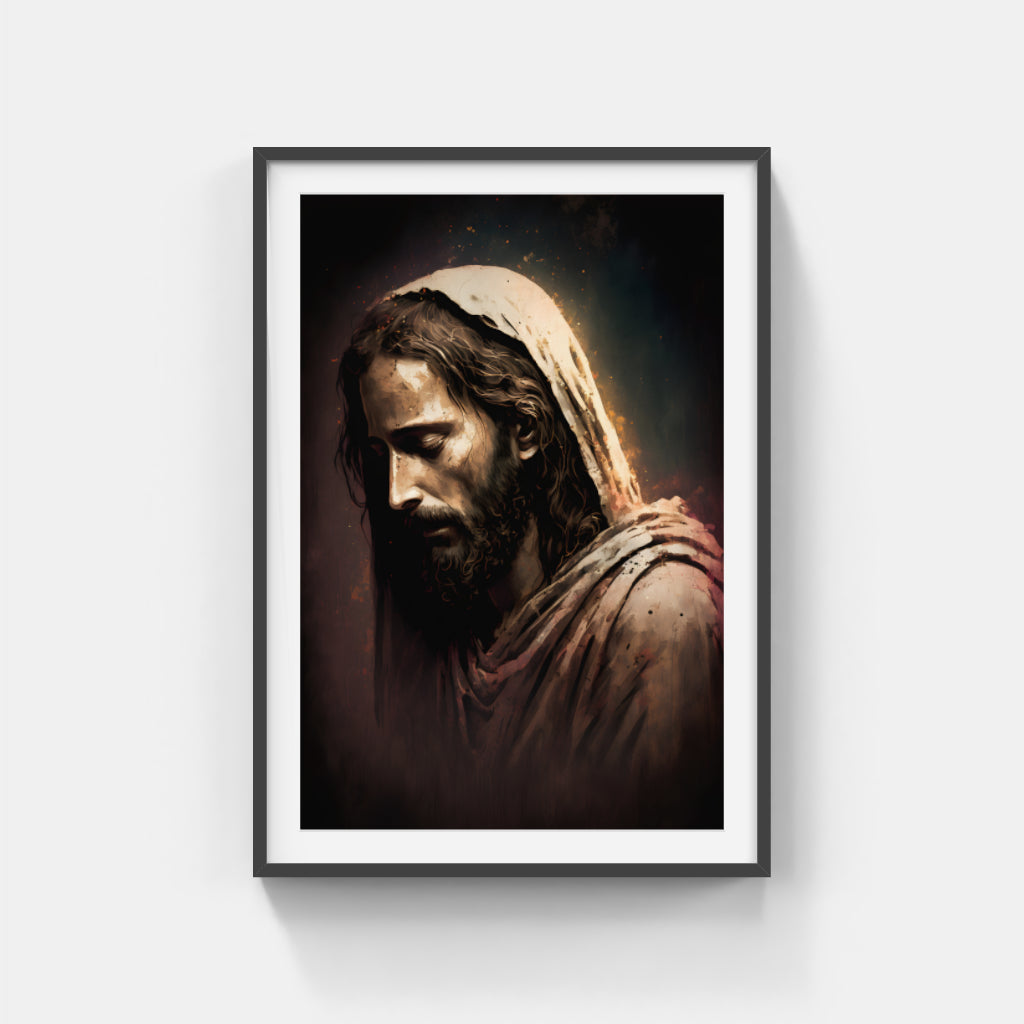 Vintage Messiah: A Classic Portrait Wall Art