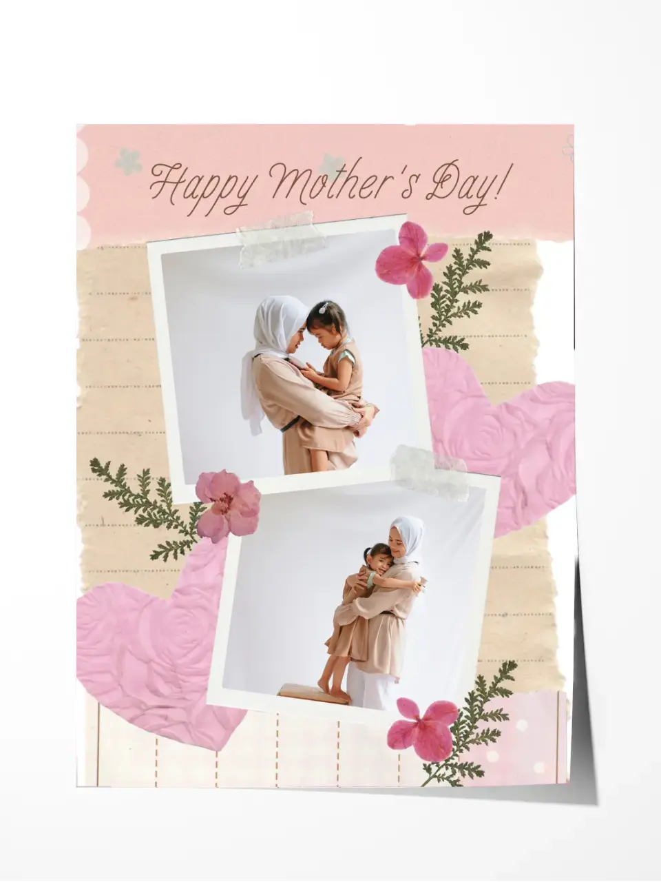 Custom Collage Print -2 Photos Collage - Happy Mother's Day